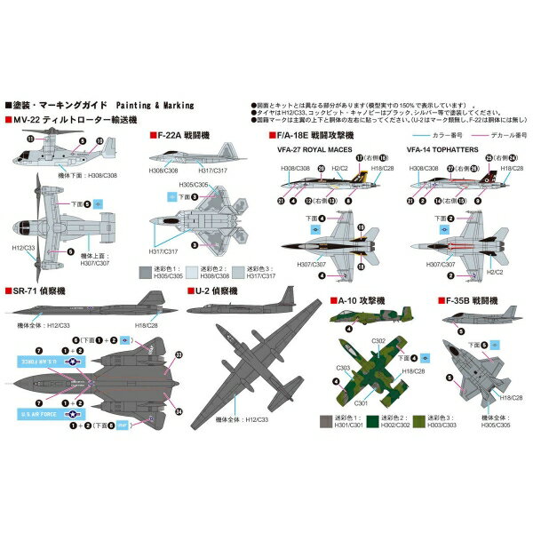 ピットロード 【再生産】1/700 現用アメリカ軍用機セット 1【S53】 プラモデル 2