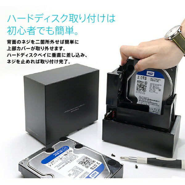 Logitec�ʥ����ƥå��� RAID��ǽ���2BAY3.5������ϡ��ɥǥ����������� LGB-2BRHU3