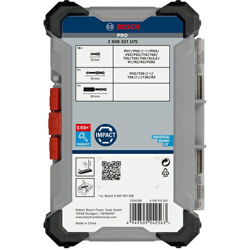 �ܥå��� PRO�ɥ饤�С��ӥåȥ��å� 24������ 2608521U75 BOSCH