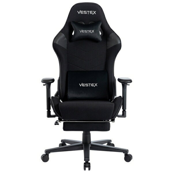 VESTEX(ベステックス) ゲーミングチェア S2シリーズ メッシュファブリックモデル フットレストあり（ブラック） VES-S2FTBK