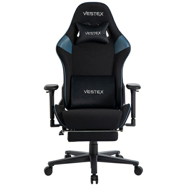 VESTEX(ベステックス) ゲーミングチェア S2シリーズ メッシュファブリックモデル フットレストあり(ブルー) VES-S2FTBL [2]