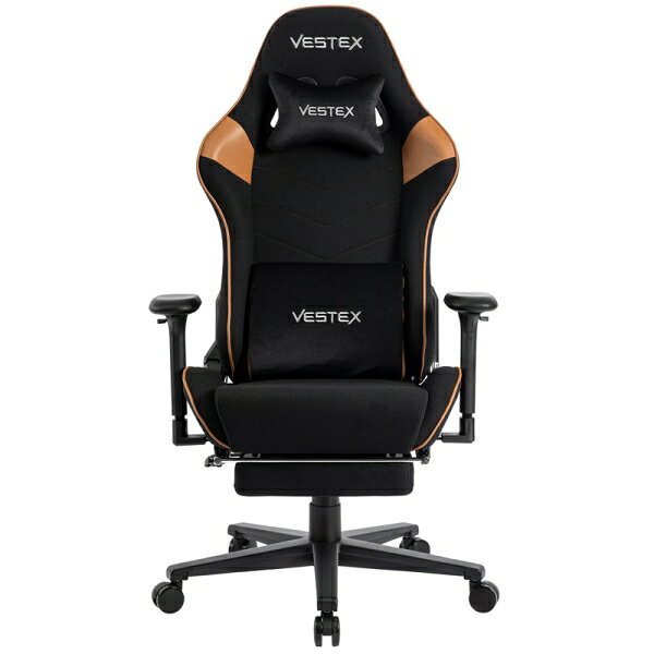 VESTEX(ベステックス) ゲーミングチェア S2シリーズ メッシュファブリックモデル フットレストあり(ブラウン) VES-S2FTBR [2]