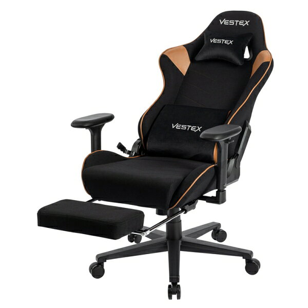 VESTEX(ベステックス) ゲーミングチェア S2シリーズ メッシュファブリックモデル フットレストあり(ブラウン) VES-S2FTBR [3]