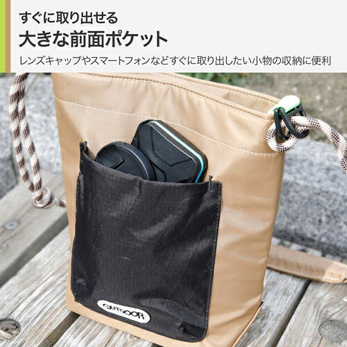 OUTDOOR PRODUCTS ロープ カメラミニショルダーバッグ L（カーキ） ODRCMSBLKK アウトドアプロダクツ