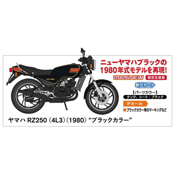 ハセガワ 1/12 ヤマハ RZ250 （4L3）（1980） “ブラックカラー”【21781】 プラモデル