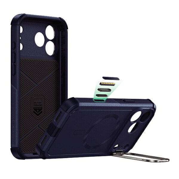 ESR para iPhone 18 Pro Max/ 17 Pro Max Infinite MagSafe Protección final Cyber Hard Case con control de cámara oculta Navy Blue 1A88200201 — vista 2