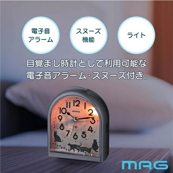 ノア精密 目覚まし時計 MAG T807SMZ [T807SMZ]【返品種別A】 [3]
