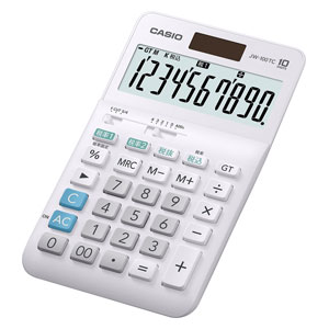 カシオ 電卓 10桁 CASIO W税率電卓 ジャストタイプ JW-100TC-N