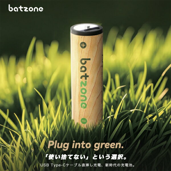 太平洋商事 単3形リチウムイオン充電池(4本入)USB Type-Cケーブル付 P2-LI2A-2220C*4 batzone [P2LI2A2220C4]