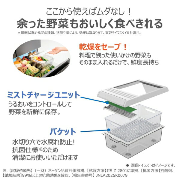 （標準設置料込_Aエリアのみ）東芝 461L 6ドア冷蔵庫（アッシュグレージュ） GR-A460FZ(ZH) TOSHIBA [GRA460FZZH]