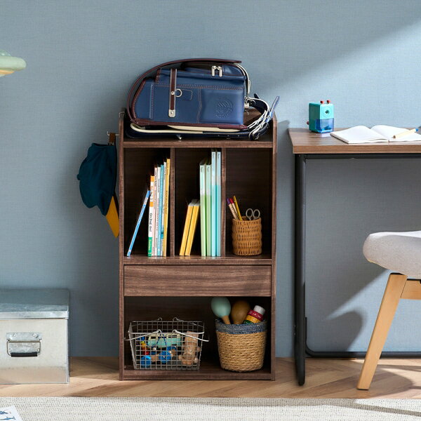 アイリスオーヤマ ランドセルラック(ウォールナット) RRK-460Rウオ-ルナツト IRIS ...