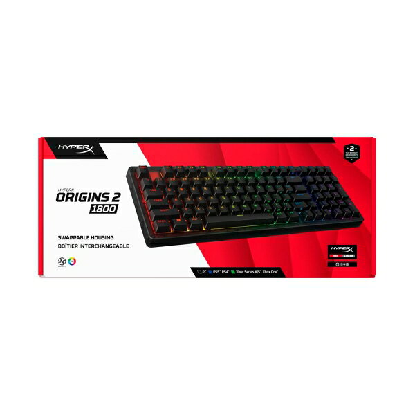 Joshin web 家電とPCの大型専門店のHyperX（ハイパーエックス） ゲーミングキーボード Origins 2 1800 (メカニカル式 リニア 日本語配列 PC PS5 PS4 Xbox Series X｜S Xbox One ブラック) B4QS4AA#ABJ｜アングル3