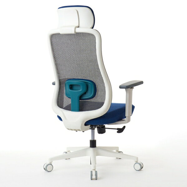 Joshin web 家電とPCの大型専門店のROOMWORKS(ルームワークス) ワークチェア シンプルベーシック M2シリーズ ホワイトベース（ネイビー） RM2-WBL [RM2WBL]｜アングル3