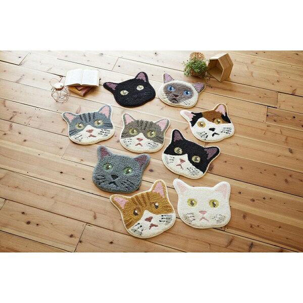 スミノエ(SUMINOE) ネコカオマット(キジトラ・35×38cm) 14300834-48-35-38 ネコカオ(143-00834) [14300834483538] [2]