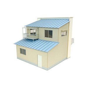 Joshin web 家電とPCの大型専門店のさんけい 1/80スケール みにちゅあーとキット 情景シリーズ 街角のお店12【MK05-56】 組立キット｜アングル2