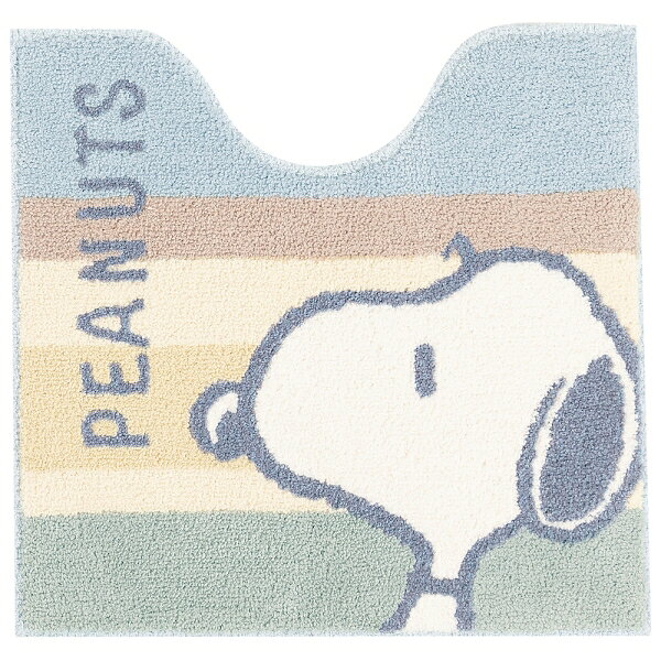 センコー(SENKO) PEANUTS くすみパステル トイレマット（ブルー） SNクスミパステ...