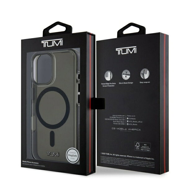 innoTech iPhone 16用 MagSafe対応 PC/TPU ケース（ブラック） TUMI HC TRANSPAREN...