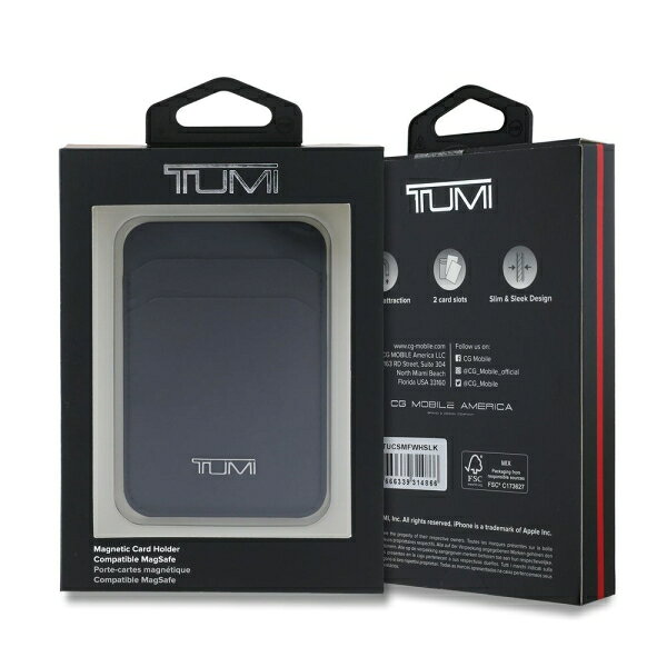 innoTech MagSafe対応 レザーカードウォレット（ブラック） TUMI MAGSAFE CARD WAL...