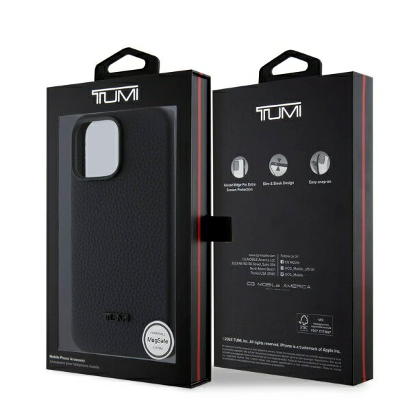 innoTech iPhone 16用 MagSafe対応 レザーケース（ブラック） TUMI HC MAGSAFE GRA...