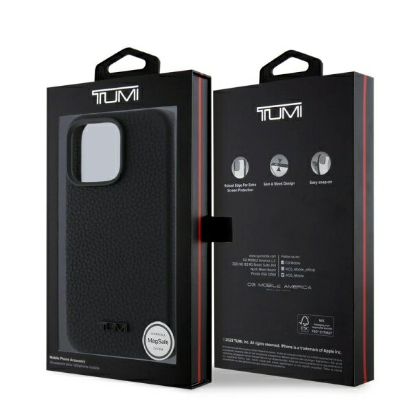 innoTech iPhone 16 Pro用 MagSafe対応 レザーケース（ブラック） TUMI HC GRAINED...