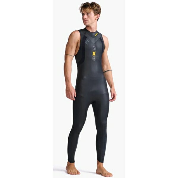 2XU ��� �ȥ饤���������ѥ����åȥ�����P:1 �ץ��ڥ륹�꡼�֥쥹��BLK/AMB����������SM�� MW4992C-BLK/AMB-SM 2XU Propel:1 Sleeveless Wetsuit 2XU�ʥġ��������ॺ���桼��