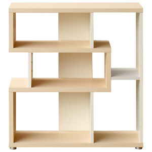 大洋 リエール デザインシェルフ 幅80×高さ85cm (ライトナチュラル&ホワイト) LI 8580R LN&W TAIYO [LI8580RLNW] [2]