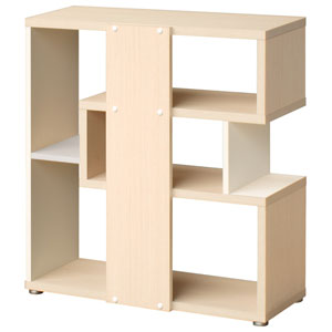 大洋 リエール デザインシェルフ 幅80×高さ85cm (ライトナチュラル&ホワイト) LI 8580R LN&W TAIYO [LI8580RLNW] [3]