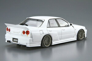Joshin web 家電とPCの大型専門店のアオシマ 1/24 ザ・チューンドカー No.4 URAS ER34 スカイライン TYPE-R ’01 (ニッサン)【55342】 プラモデル｜アングル2