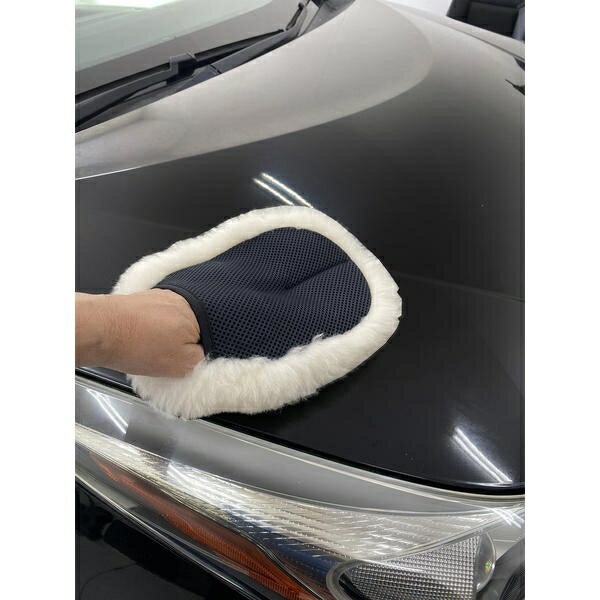 BONFORM ムートン洗車グローブ サイズ：20×25cm カラー：ホワイト 天然羊毛 8193-1...