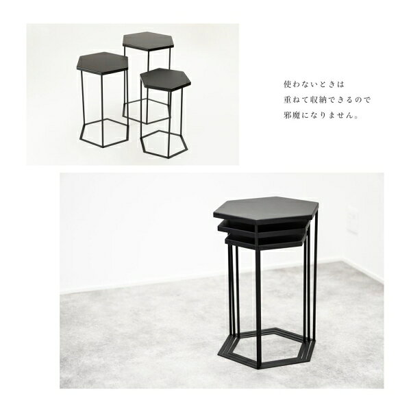 Katzden (カツデン) 角テーブル Stacking Table 3サイズセット(サテンブラック) STACK-T-ST [STACKTST] [2]