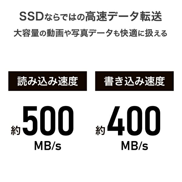 Joshin web 家電とPCの大型専門店のアイオーデータ｜I-O DATA USB 10Gbps（USB 3.2 Gen2）対応 スティックSSD 2TB SSPS-US2GRB｜アングル3