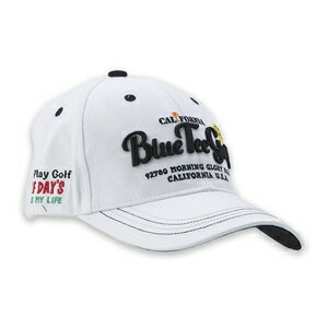 ブルーティーゴルフ コットンキャップ スマイル(ホワイト・サイズ：フリー 目安：57〜59cm) CP-001 WH BLUE TEE GOLF