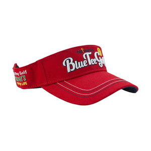 ブルーティーゴルフ コットンバイザー スマイル(レッド・サイズ：フリー 目安：57〜59cm) VS-001 RD BLUE TEE GOLF
