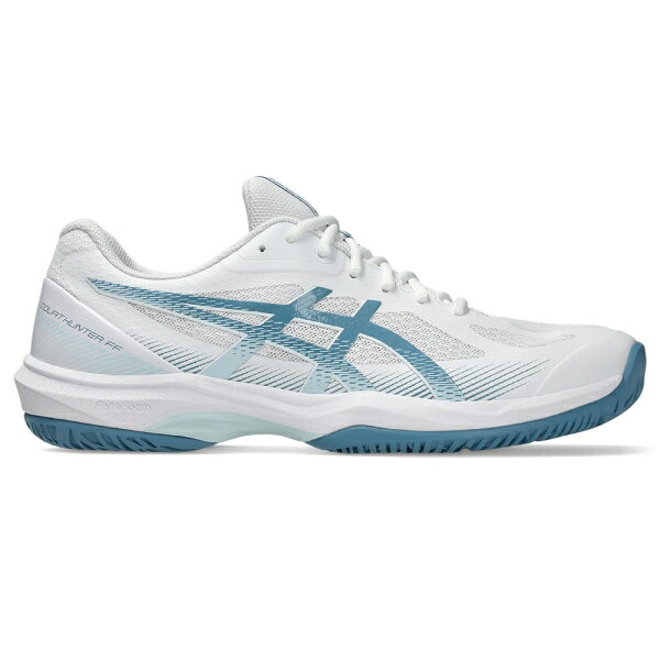 Joshin web 家電とPCの大型専門店のアシックス メンズ バドミントンシューズ COURT HUNTER FF（White/Saba Blue・サイズ：26.0cm） 1071A111-103-26.0 asics｜アングル2