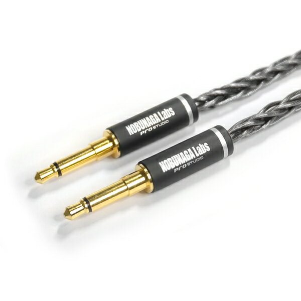 ノブナガラボ ヘッドホンリケーブル(1.8m)【3.5mm2極モノラルミニ×2⇔4.4mm5極バラ...