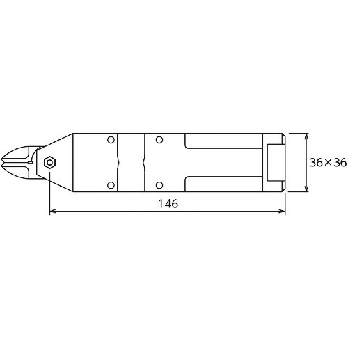 ベッセル 複動式エアーニッパー(角型) No.GT-NWS10 GT-NWS10 VESSEL
