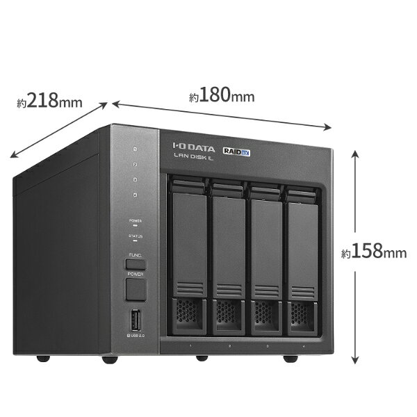 アイ・オー・データ機器｜I-O DATA 法人向け4ドライブNAS（ネットワークHDD) 8TB LAN DISK （HDL4-LXシリーズ） HDL4-LX08 - Image 2