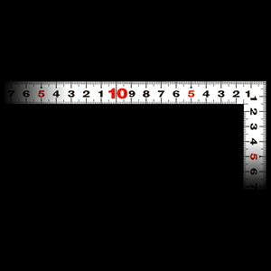 シンワ測定 曲尺同厚 ホワイト 50cm/1尺5寸 併用目盛 名作 11109