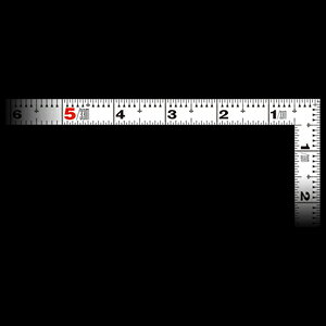 シンワ測定 曲尺平ぴた ホワイト 1尺6寸/50cm 併用目盛 11184
