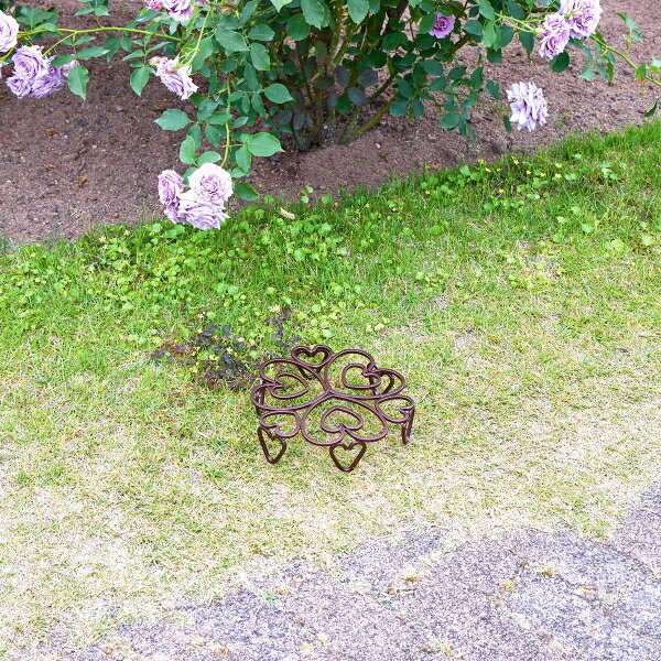 SANKA 花台 のせるんです(ハート24cm)ブロンズ 50219
