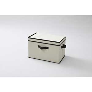 YAMAZEN どこでも収納BOXフタ付き(アイボリー)3個入 YNF-3PF(IV) 収納ボックス [YN...