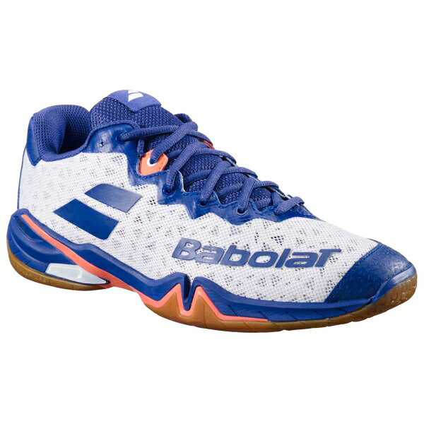 BabolaT(バボラ) メンズ バドミントンシューズ シャドウ 4（ホワイト/ネイビーブル...