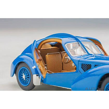 オートアート 1/43 ブガッティ タイプ57SC アトランティック 1938（ブルー/ワイヤースポークホイール）【50947】 ミニカー