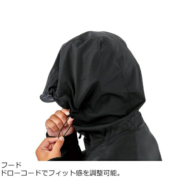 Joshin web 家電とPCの大型専門店のがまかつ Gスペック レインスーツ Mサイズ (ブラック/BLACK WORKS) GスペックレインスーツMサイズ(ブラック/BLACK WORKS) Gamakatsu GM3784 ブラックワークス｜アングル3