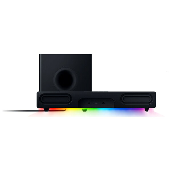 Joshin web 家電とPCの大型専門店のRazer｜レイザー 【国内正規品】デスクトップサウンドバー＆サブウーファーセット　Leviathan V2 Razer (Chroma RGB 搭載) RZ05-03920100-R3A1｜アングル3