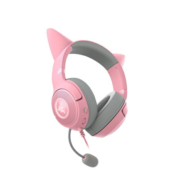 Joshin web 家電とPCの大型専門店のRazer｜レイザー 【国内正規品】ゲーミングヘッドセット Kraken Kitty V2 （有線 RGB ネコミミ Quartz Pink） RZ04-04730200-R3M1｜アングル3