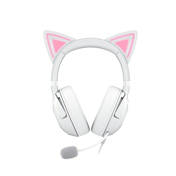 Joshin web 家電とPCの大型専門店のRazer｜レイザー 【国内正規品】ゲーミングヘッドセットKraken Kitty V2 (有線 RGB対応 ネコミミ White) RZ04-04730600-R3M1｜アングル3