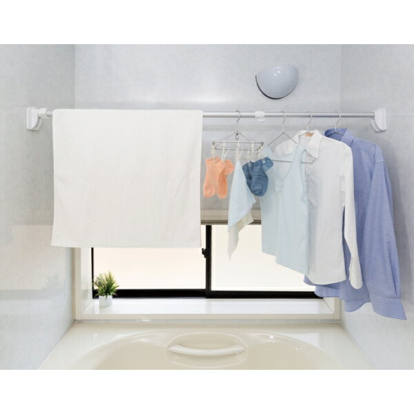 AT-L 積水樹脂 アルミつっぱり式ものほし竿(116〜190cm・シルバー＆ホワイト) セキスイ(SEKISUI)　つっぱり棒 [ATLセキスイジユシ]