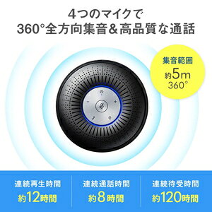 サンワサプライ Bluetooth会議スピーカーフォン MM-BTMSP1