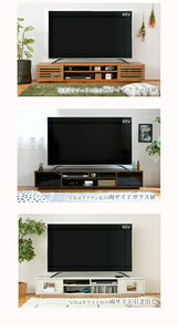 JK-PLAN(ジェイケイ・プラン) 組合せテレビ台ロータイプ(ブラウン・引き出し×ガラス扉)ワイドテレビボード FTV-LOWSET-GDBR [FTVLOWSETGDBR] [3]
